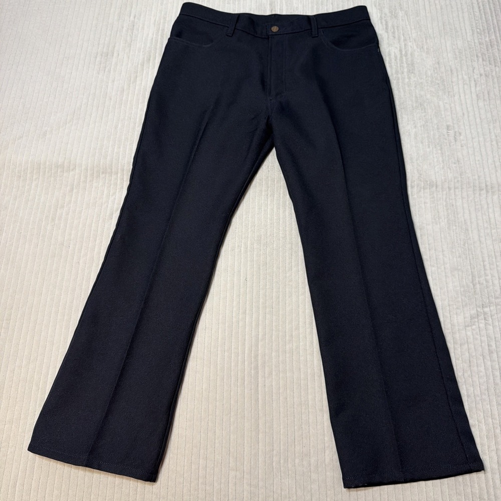 Levi's 517 Saddleman Boot Cut Black Slacks Pants Men 36x29